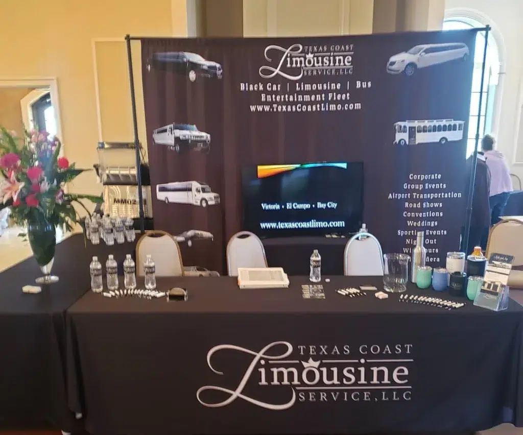 Texas Coast Limousine promo booth.