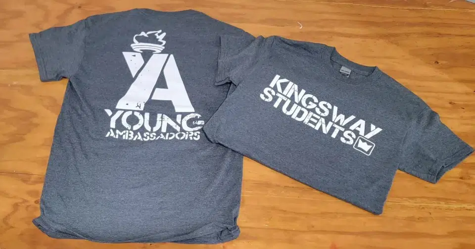 Kingsway Students and YA shirts.