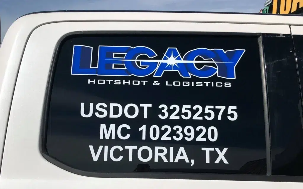 Legacy Hotshot & Logistics decal.
